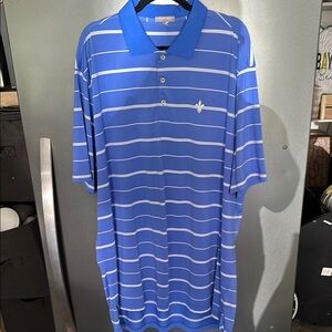Blue Striped Polo Shirt